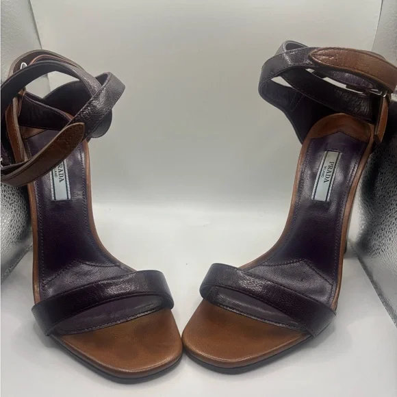 Prada Calzatura Donna Madras Fume Sandal - Picture 1 of 10
